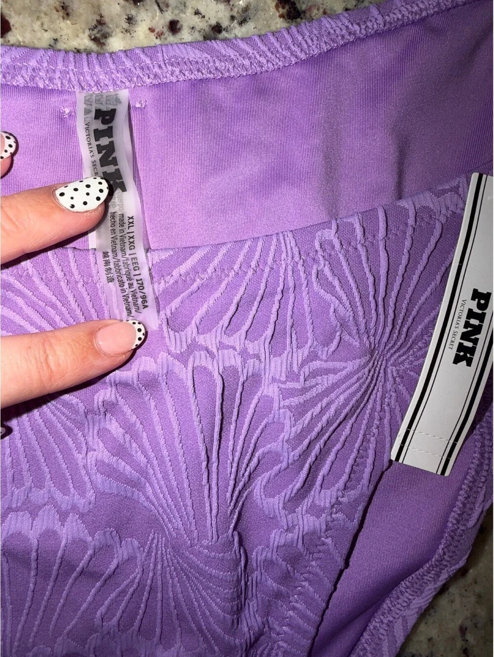 Victoria's Secret Pink Purple Bikini Bottoms | Shell Design | Size XXL